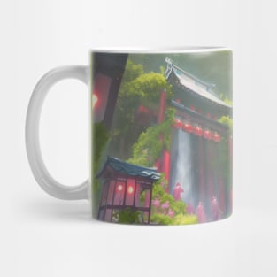 Japanese Torii Gate in a Fantasy Forest Mug